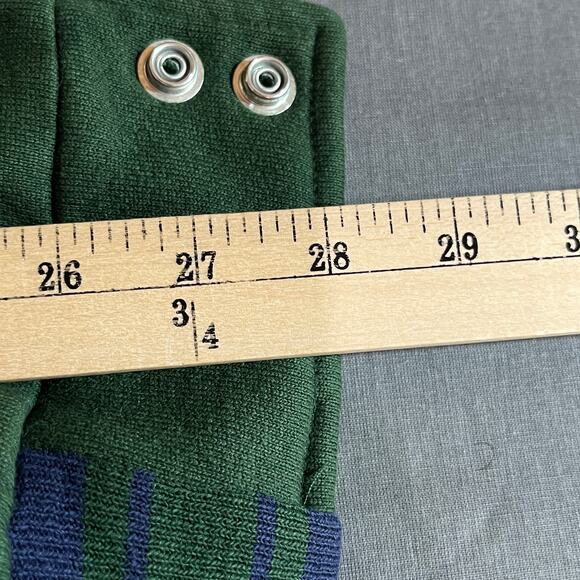 Vintage Fruit Of The Loom Bomber Jacket Mens XL Blue Green Snap Deer 90s Y2K - Picture 10 of 11